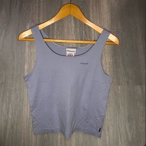 💜‎ Reebok Cropped Tank Top Size Medium Cotton Minimal 💜